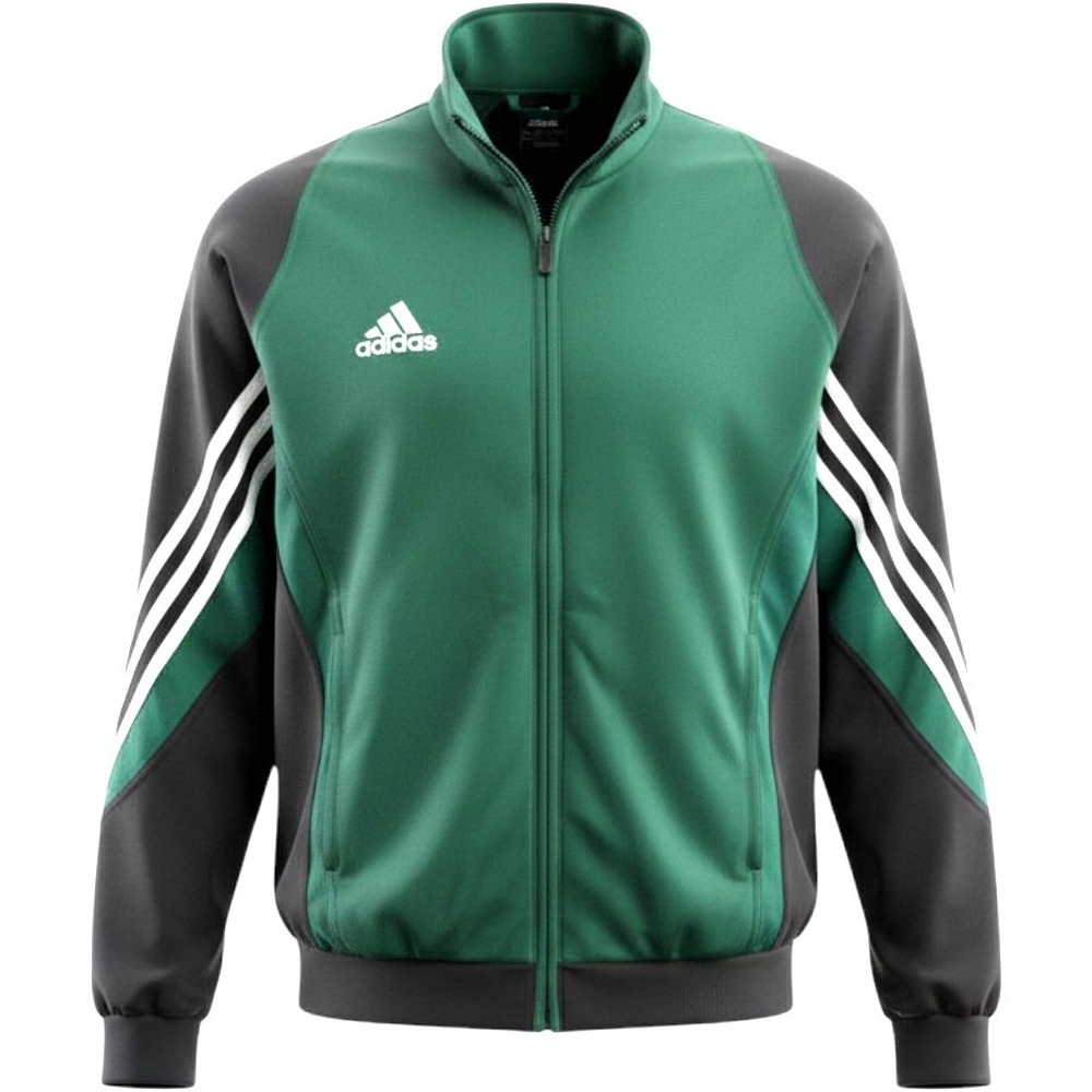 VTG Adidas Tricot Track Jacket Men M Tiro Three 3 Stripe Mock Neck Climalite Zip